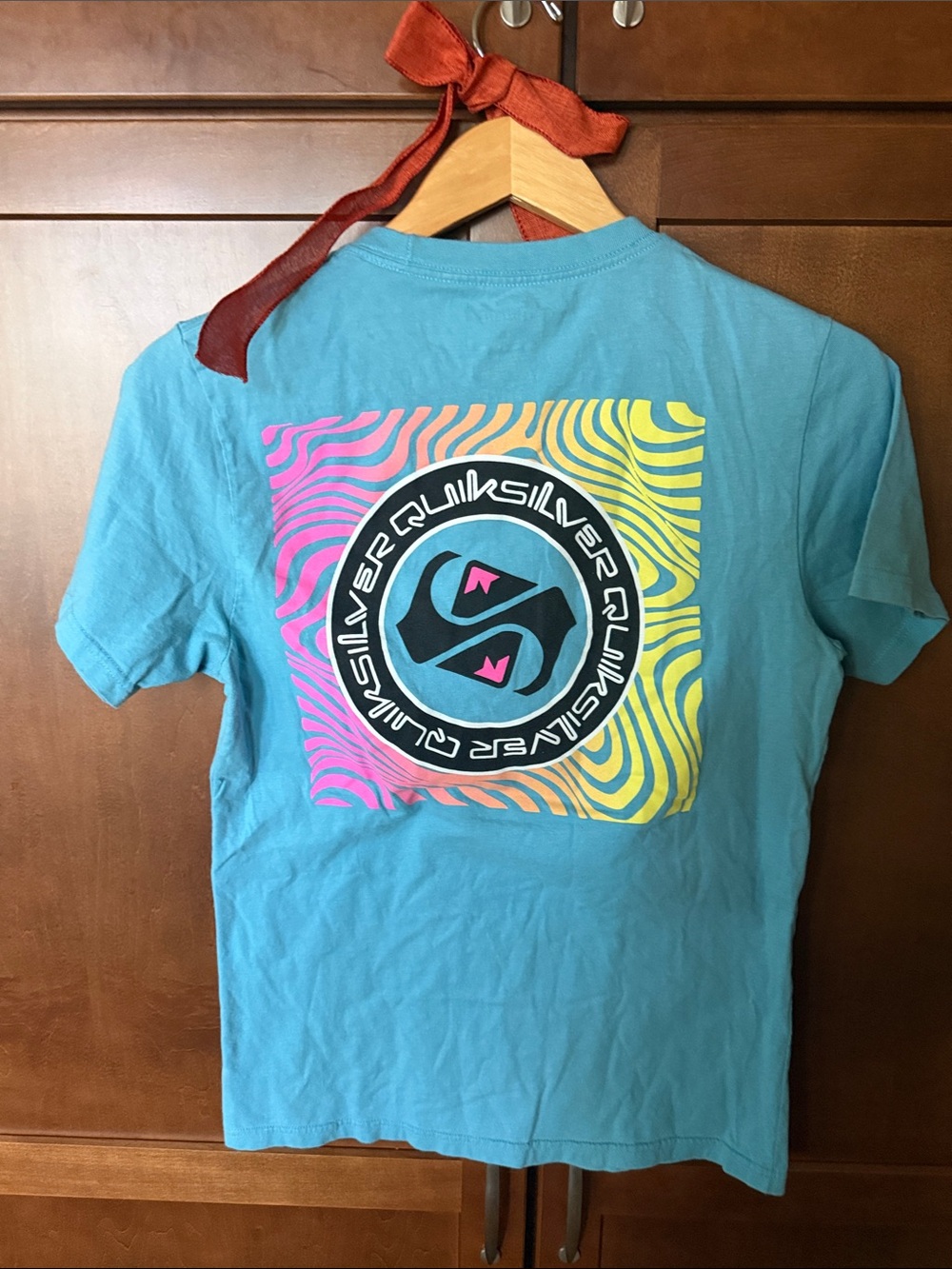 Quiksilver Men’s Light Blue Pocket Graphic T-Shirt